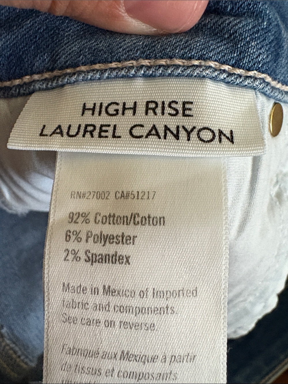 Paige High Rise Laurel Canyon Blue Jeans Size 31 - Picture 10 of 11